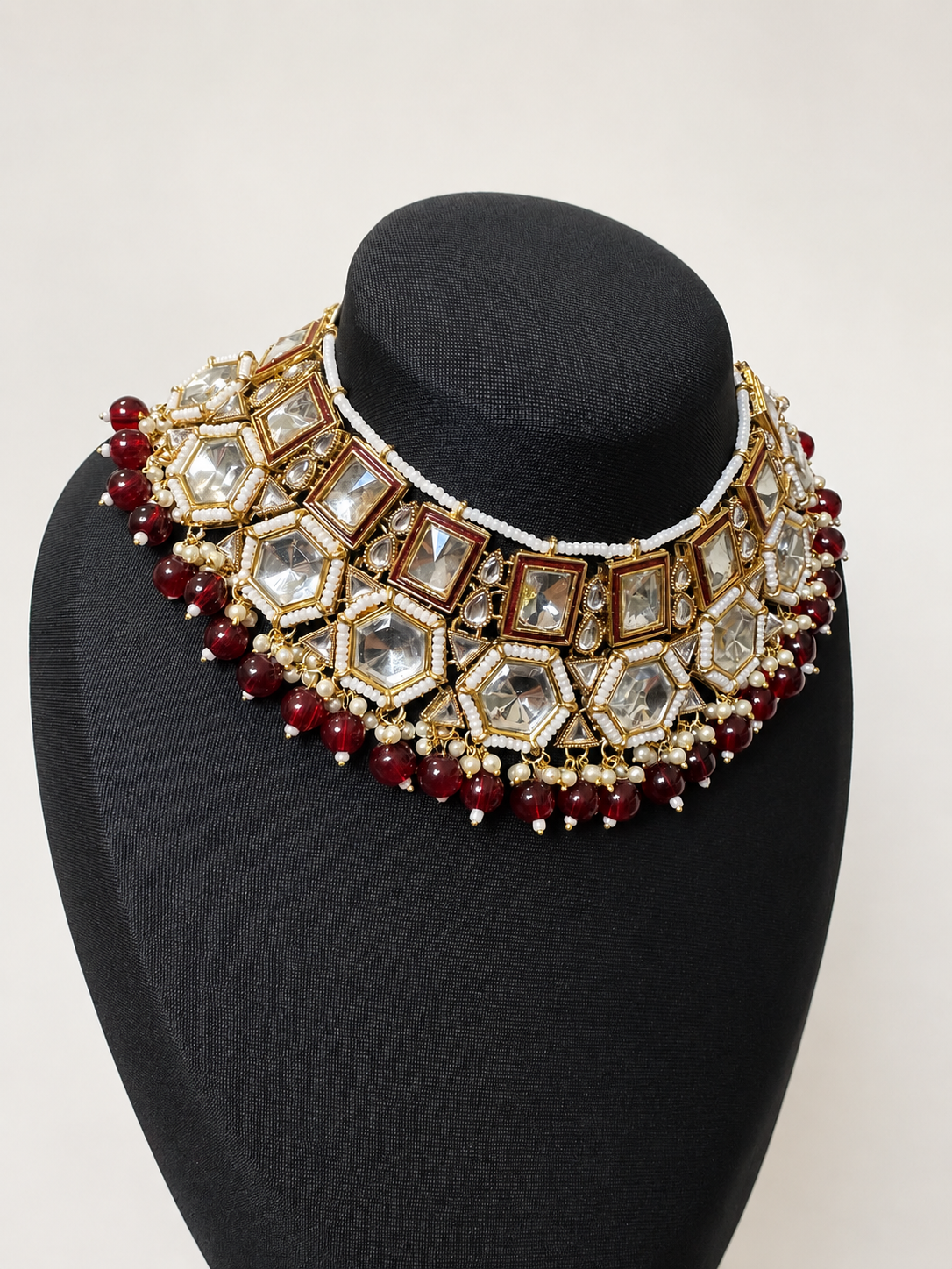 MAROON NECKLACE SET