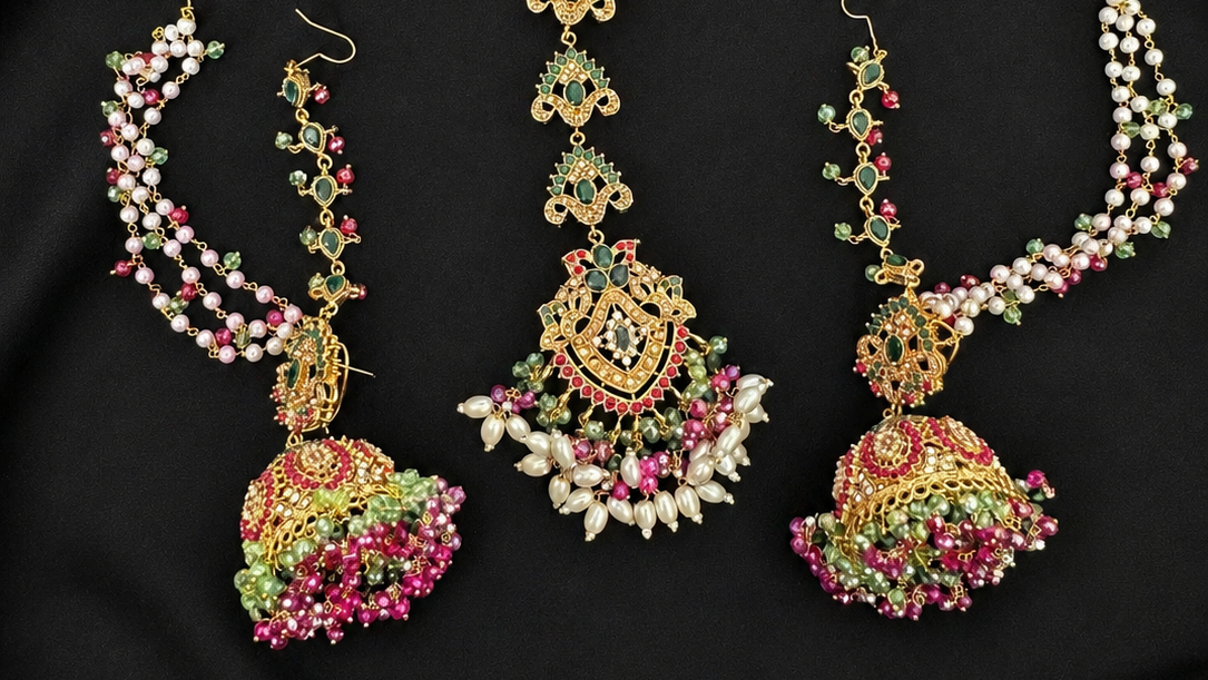 LARGE JHUMKA WITH TIKA