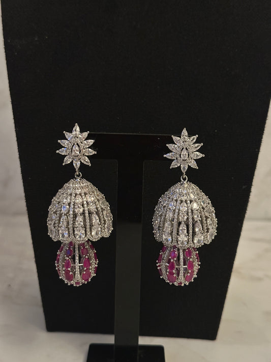 Statement Floral Drop Earrings