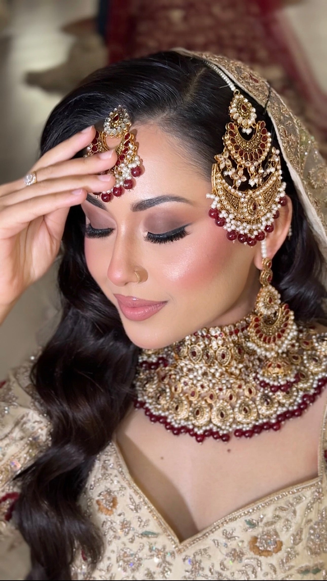 Bridal set maroon