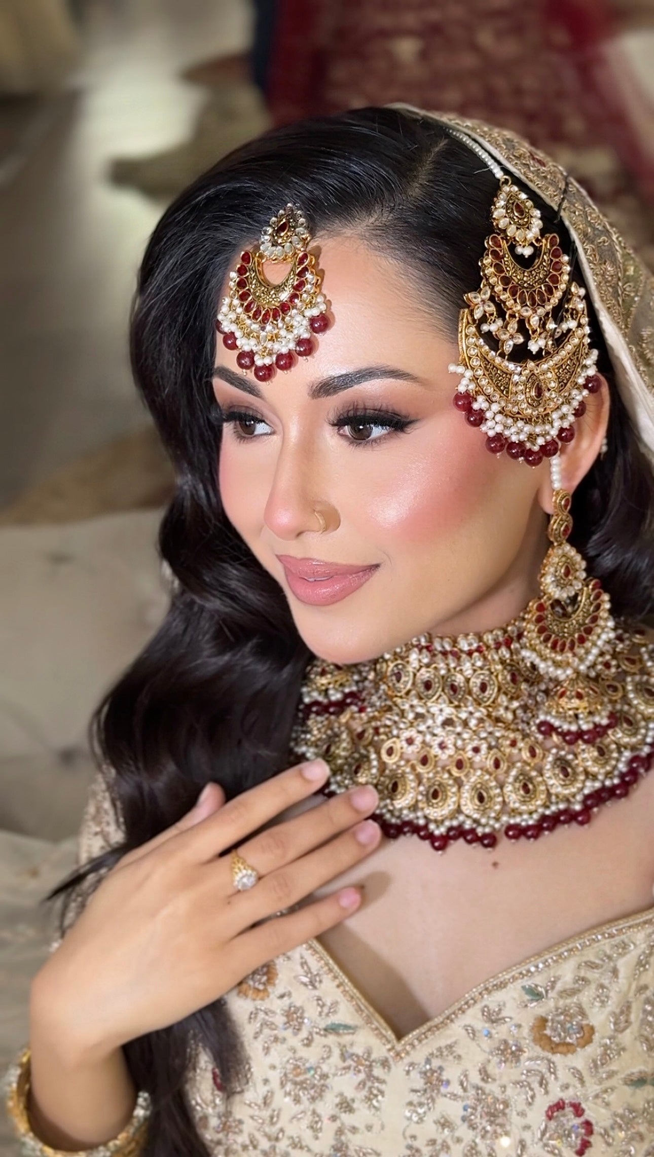 Bridal set maroon