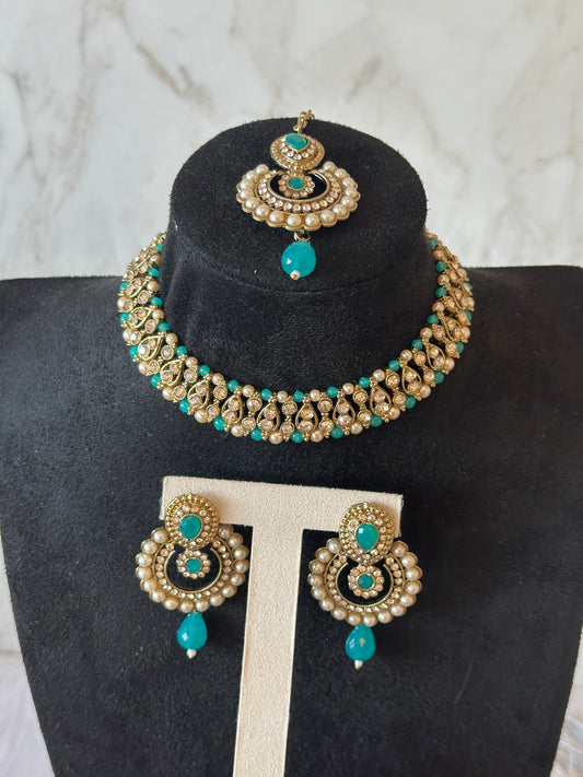 Turquoise Necklace Set( colours available)