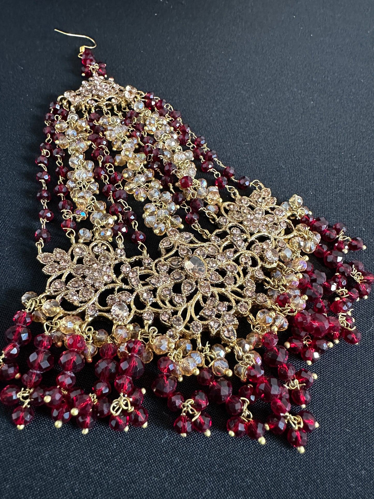 Bridal set gold & maroon