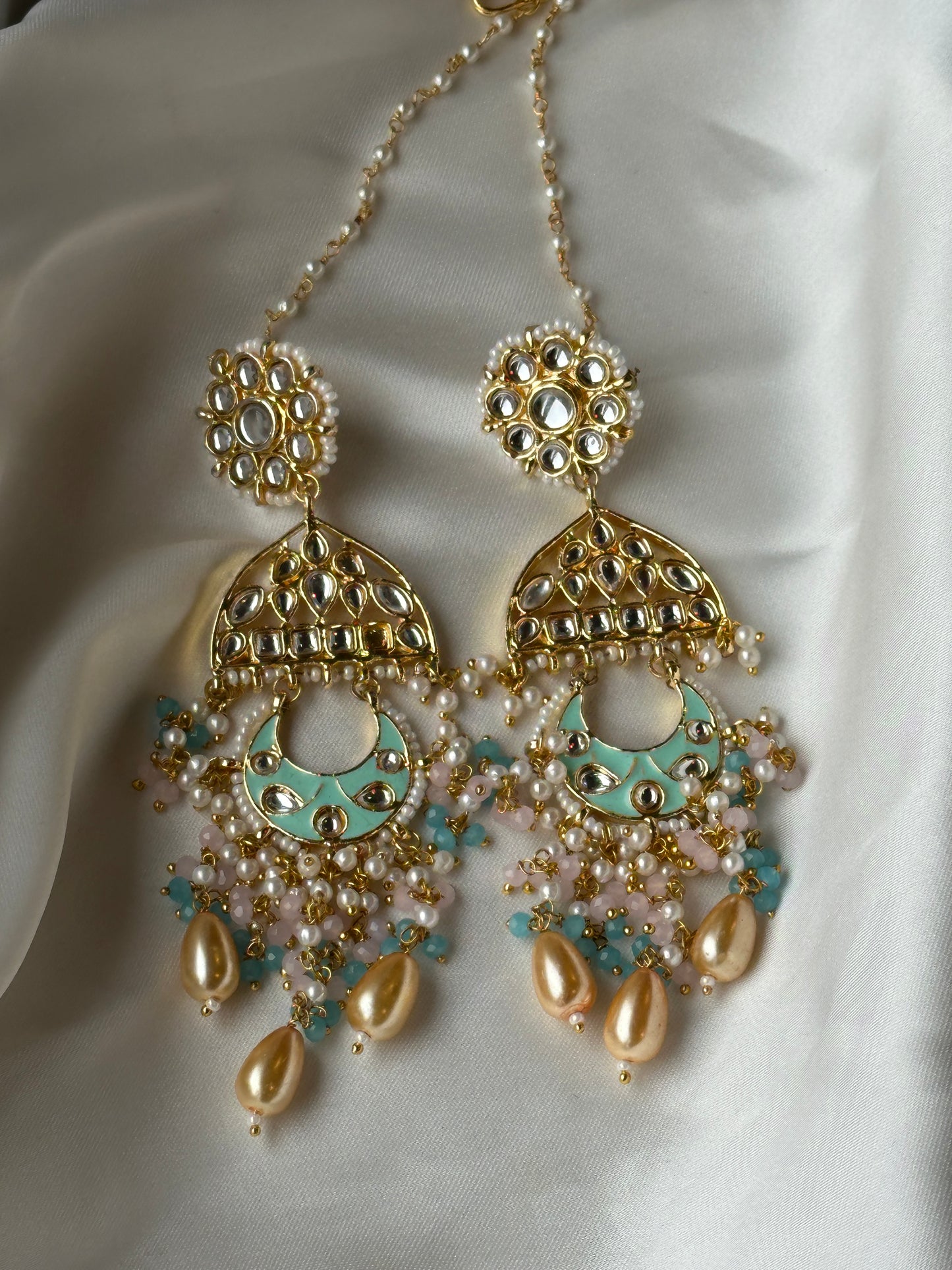 PEARL DROPS INDIAN EARRINGS