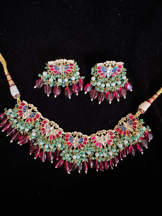 MEHROON CHOKAR SET